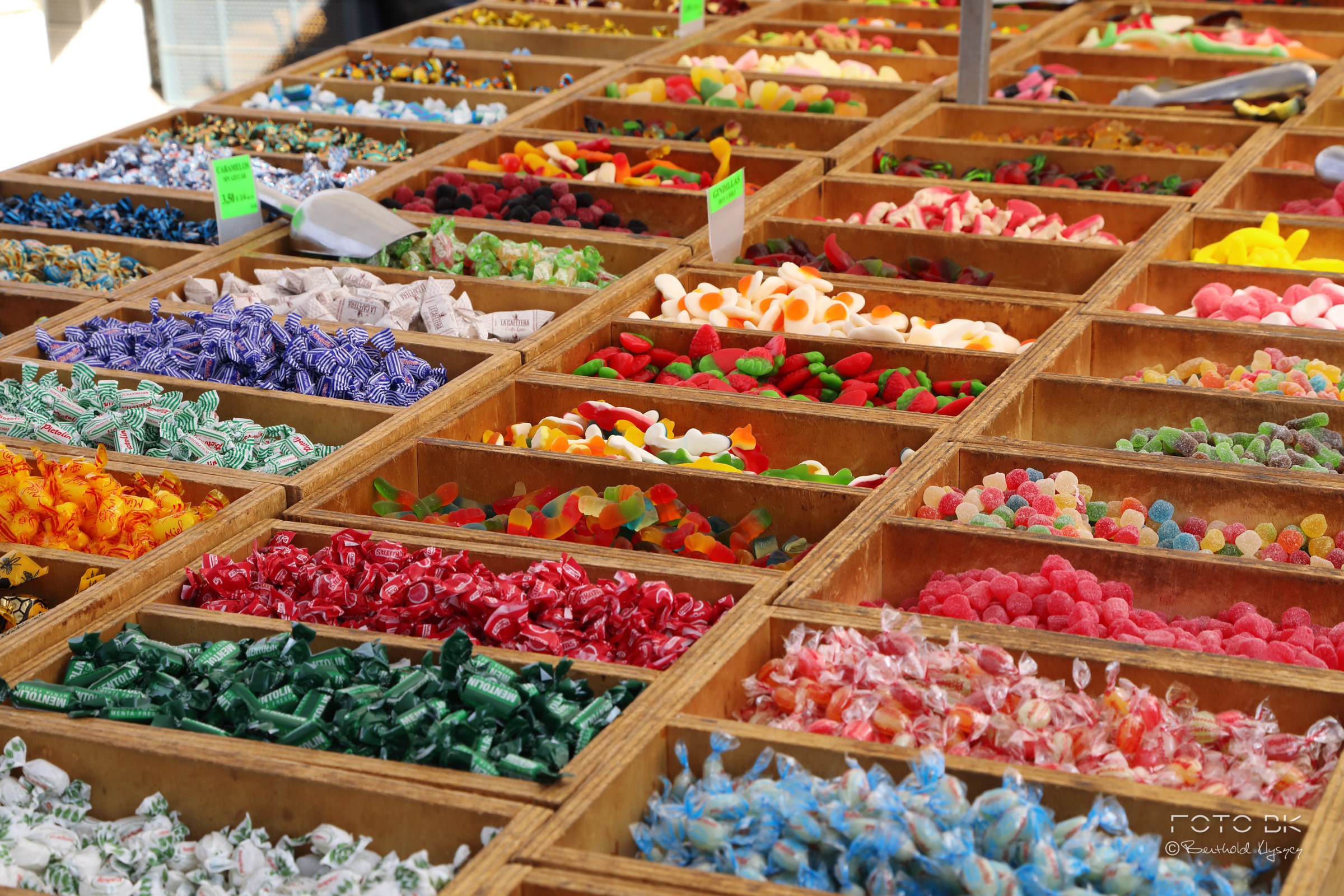 Süßigkeiten auf dem Wochenmarkt